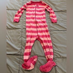 2years baby gap pink striped footed pajama